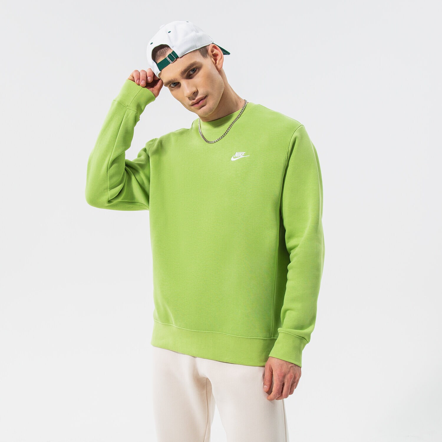 Bluza męska NIKE BLUZA NIKE SPORTSWEAR CLUB FLEECE BV2662-332 ZIELONY