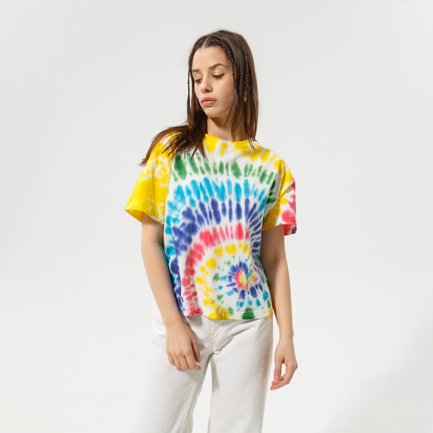 Koszulka, t-shirt damski CHAMPION T-SHIRT CREWNECK T-SHIRT 114994WL002 MULTICOLOR