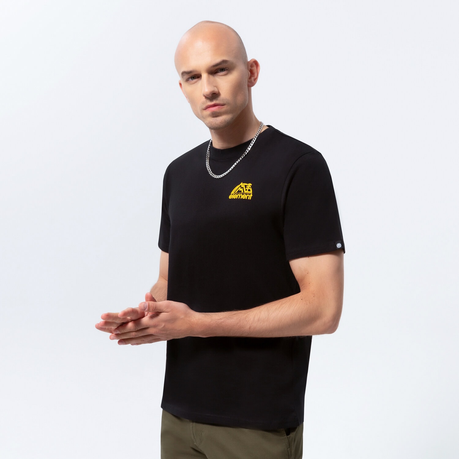 Koszulka, t-shirt sportowy męski ELEMENT T-SHIRT BURKETT C1SSN5-3732 CZARNY