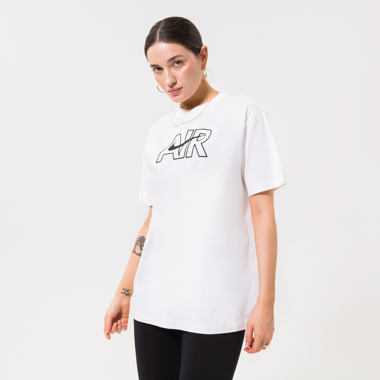 Koszulka, t-shirt damski NIKE T-SHIRT AIR BOYFRIEND T-SHIRT DN5800-100 BIAŁY