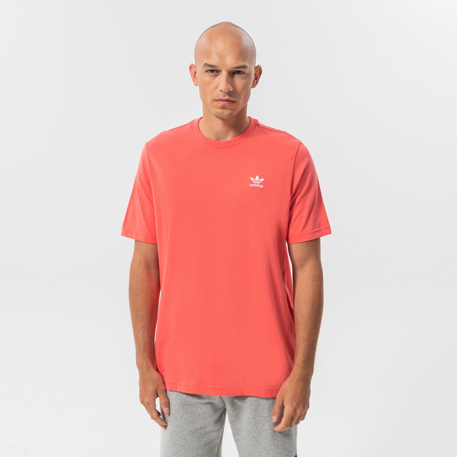 Koszulka, t-shirt sportowy męski ADIDAS T-SHIRT ESSENTIAL TEE HE9441 RÓŻOWY