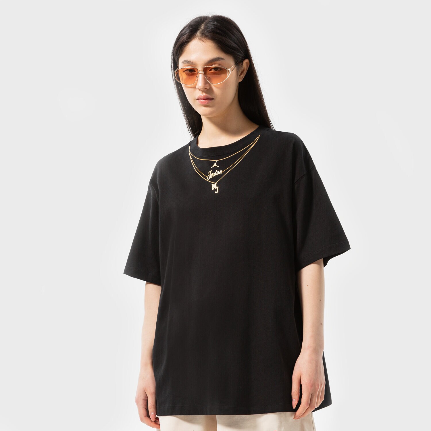 Koszulka, t-shirt damski JORDAN T-SHIRT W J HER CHAIN TEE CORE DO5020-010 CZARNY