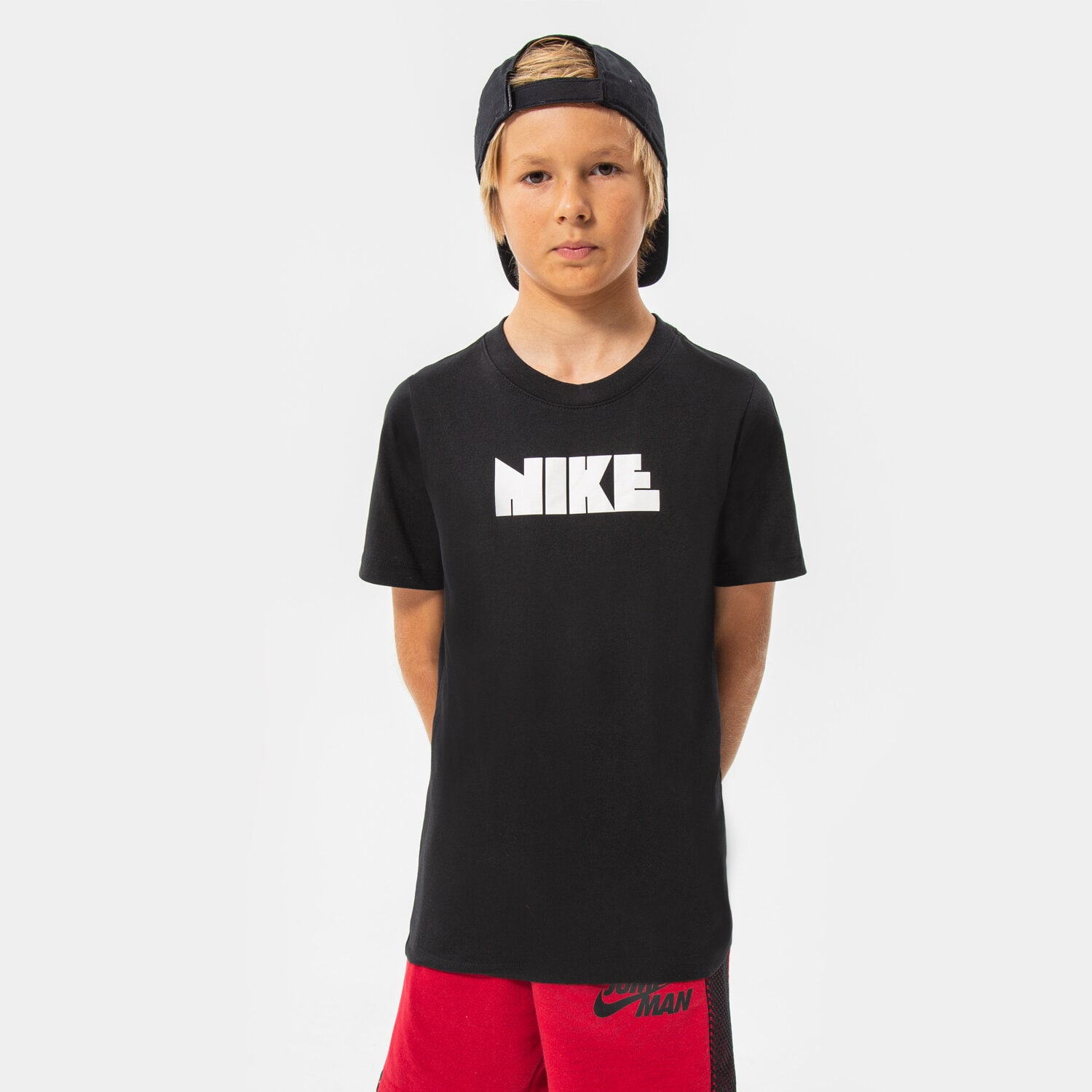 Koszulka, t-shirt dla dzieci NIKE T-SHIRT U NSW TEE CIRCA SU22 GIRL DQ3864-010 CZARNY