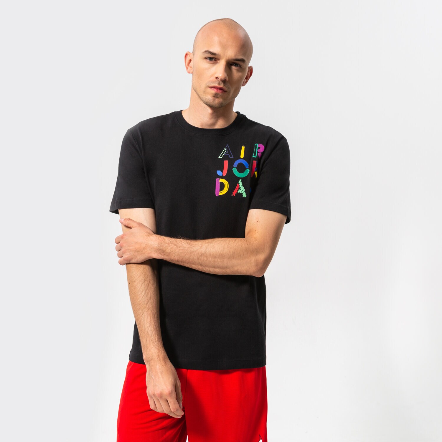 Koszulka, t-shirt sportowy męski JORDAN T-SHIRT M J BRAND GFX SS CREW 4 DM3078-010 CZARNY