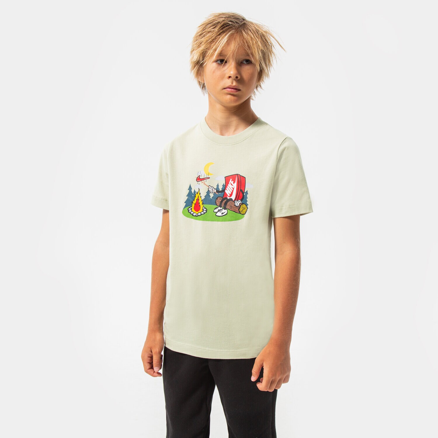 Koszulka, t-shirt dla dzieci NIKE T-SHIRT B NSW TEE BOXY 2 BOY DQ3855-371 SZARY