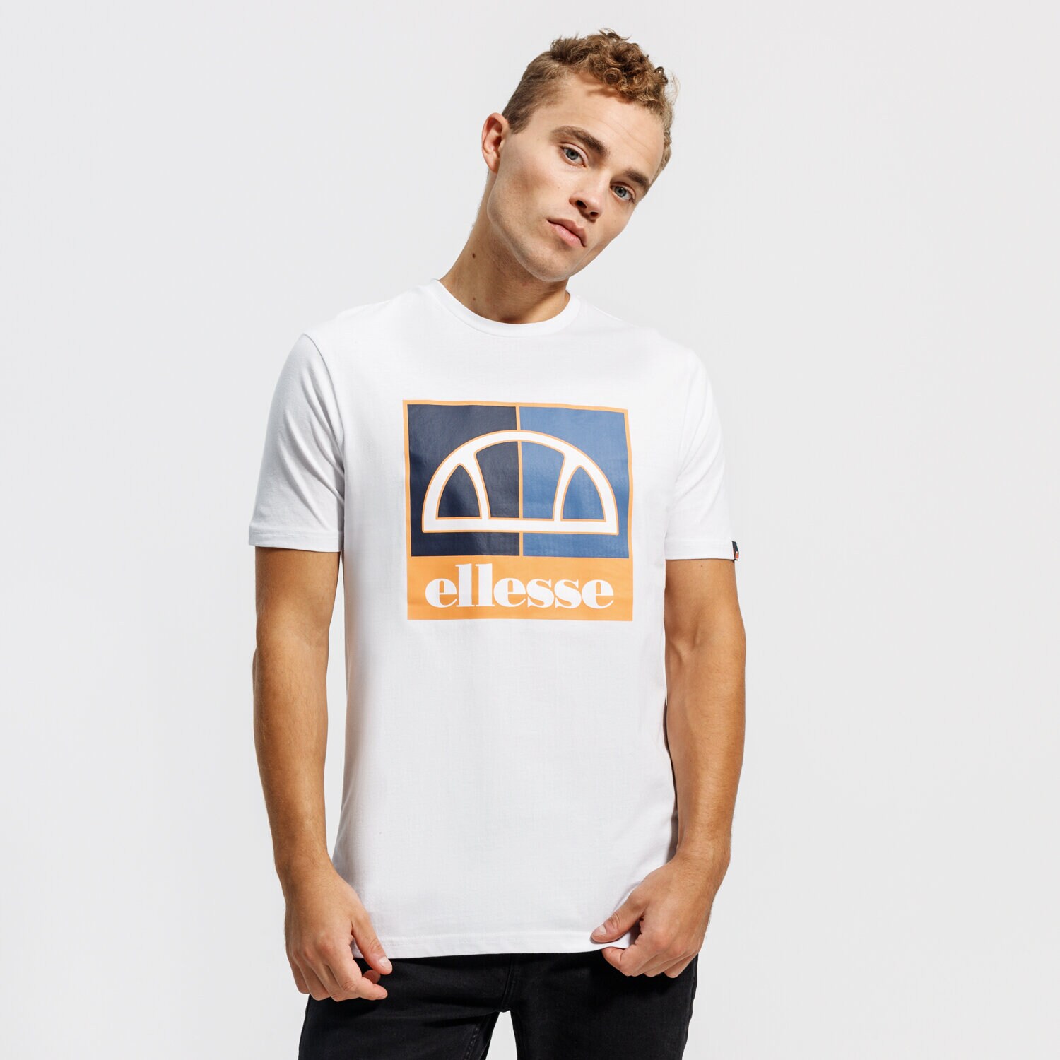 Koszulka, t-shirt sportowy męski ELLESSE T-SHIRT SALUS TEE WHT SHK12195908 BIAŁY