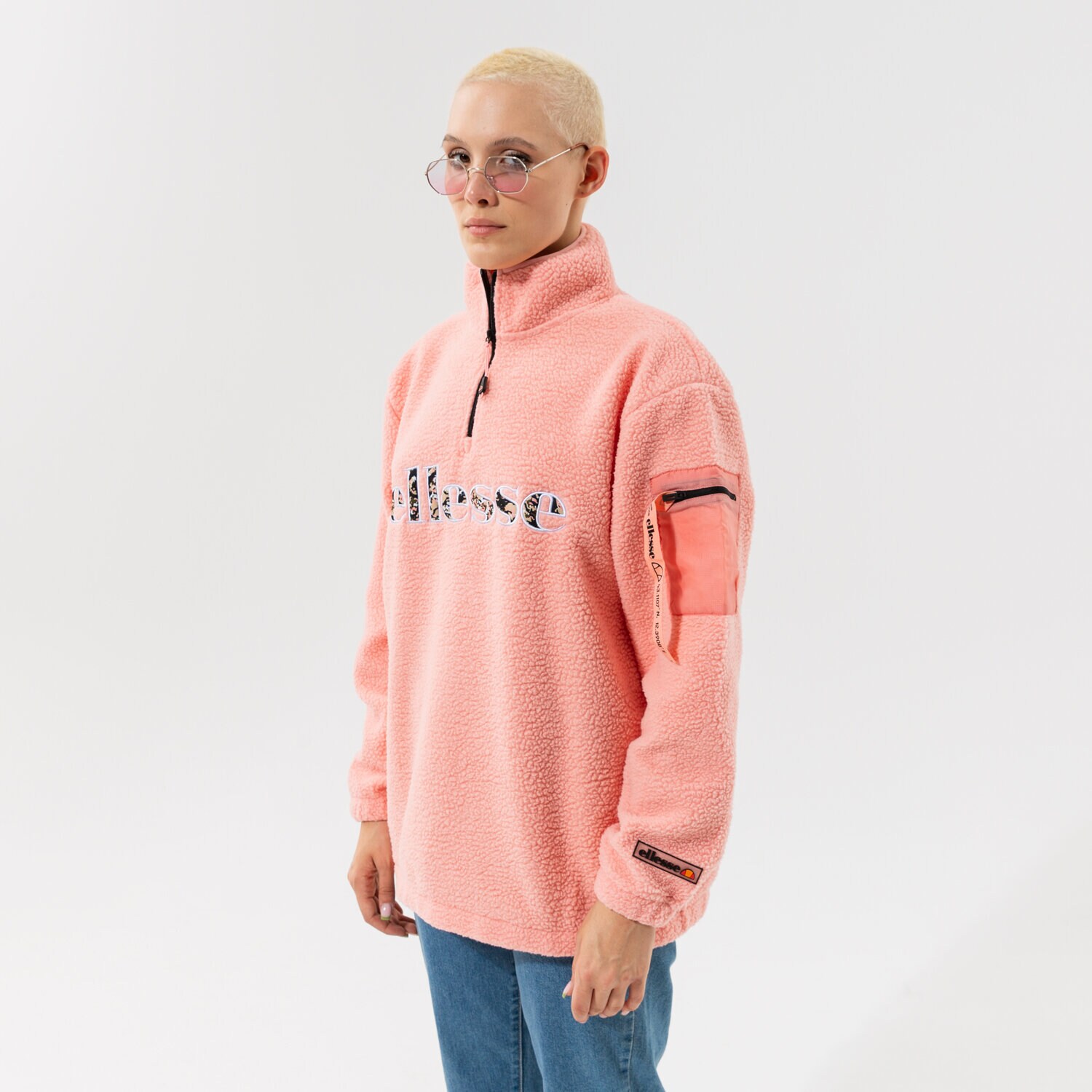 Bluza damska ELLESSE POLAR MONTICULE 1/2 ZIP TRACK TOP CORAL SGK12460709 KORALOWY