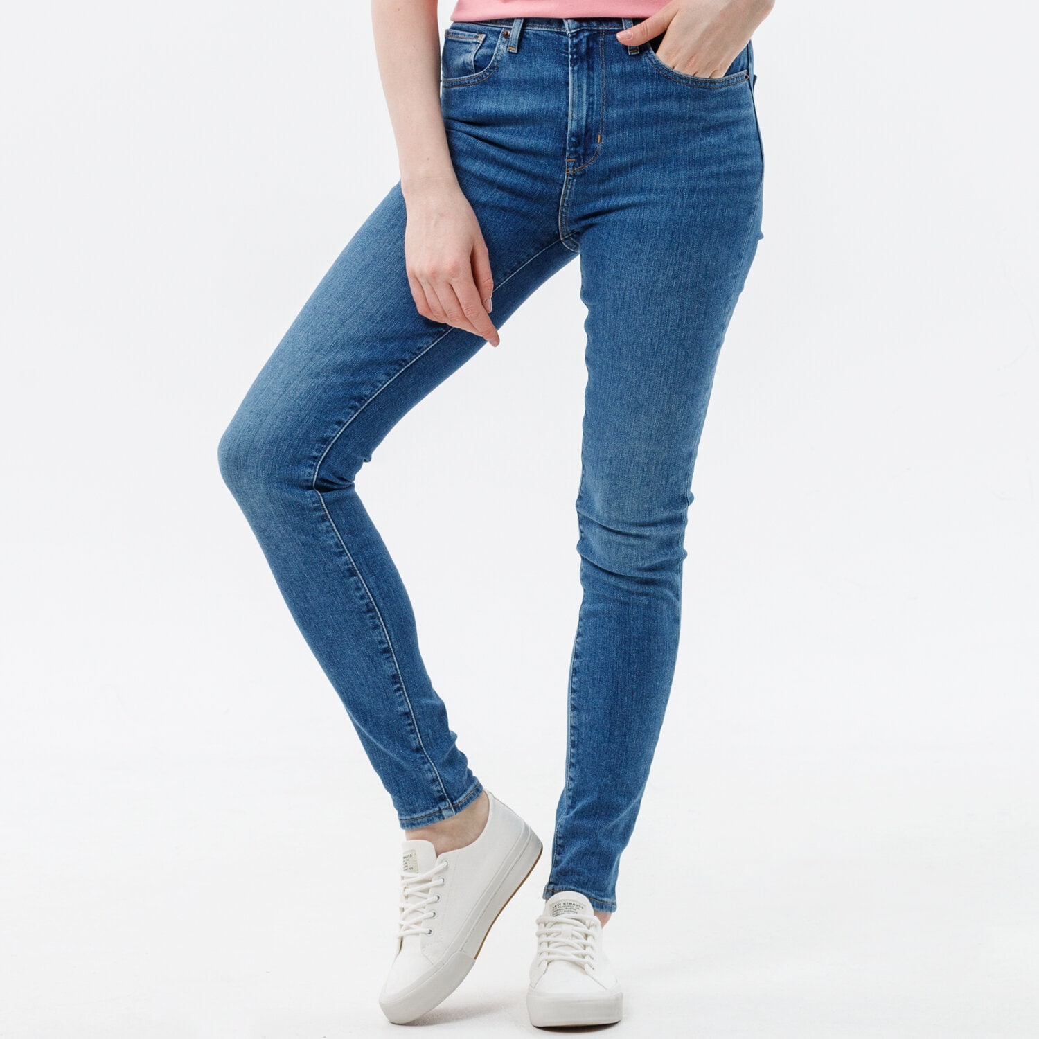 Spodnie sportowe damskie LEVI'S SPODNIE 721 HIGH RISE SKINNY 18882-0422 NIEBIESKI