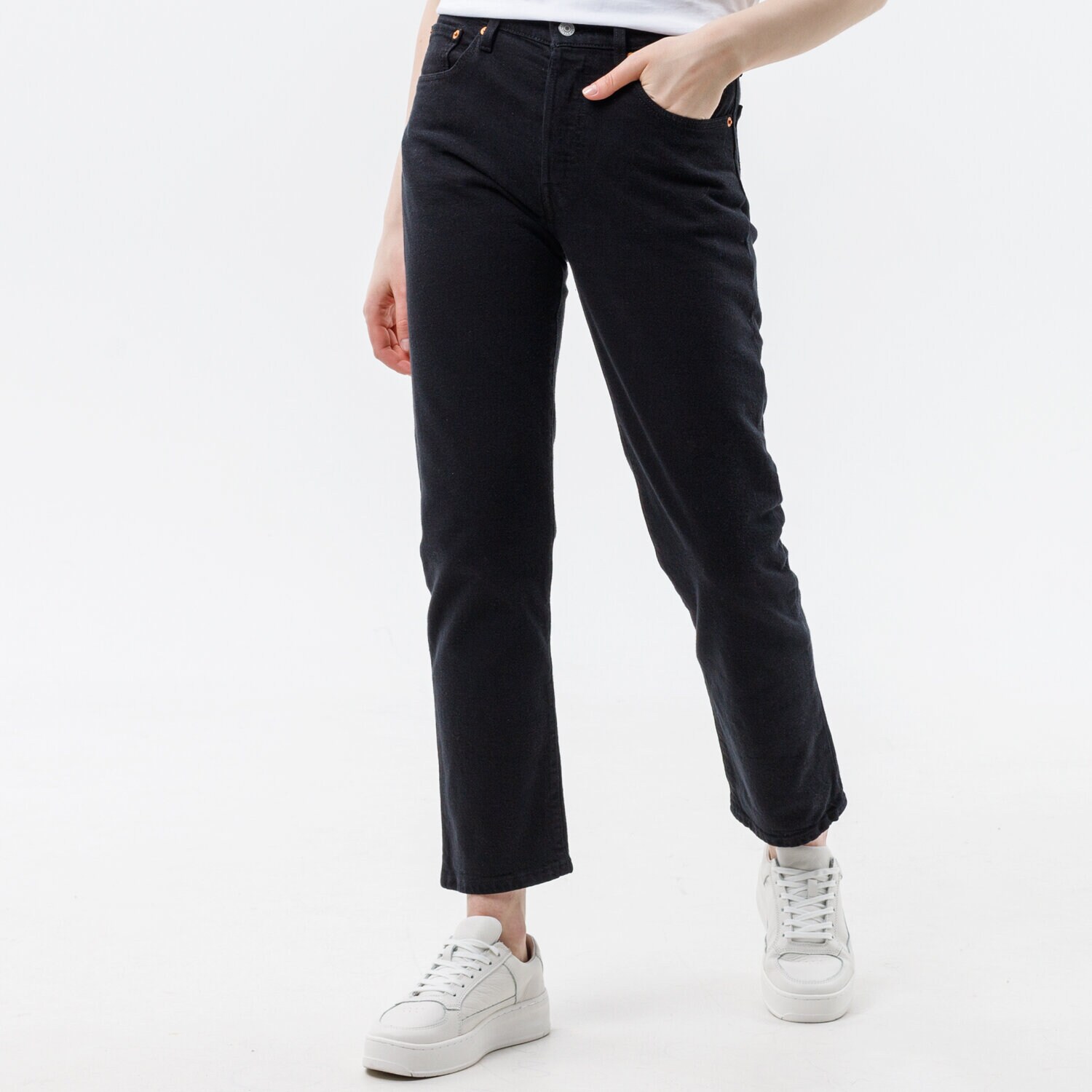 Spodnie sportowe damskie LEVI'S SPODNIE 501 CROP 36200-0085 CZARNY