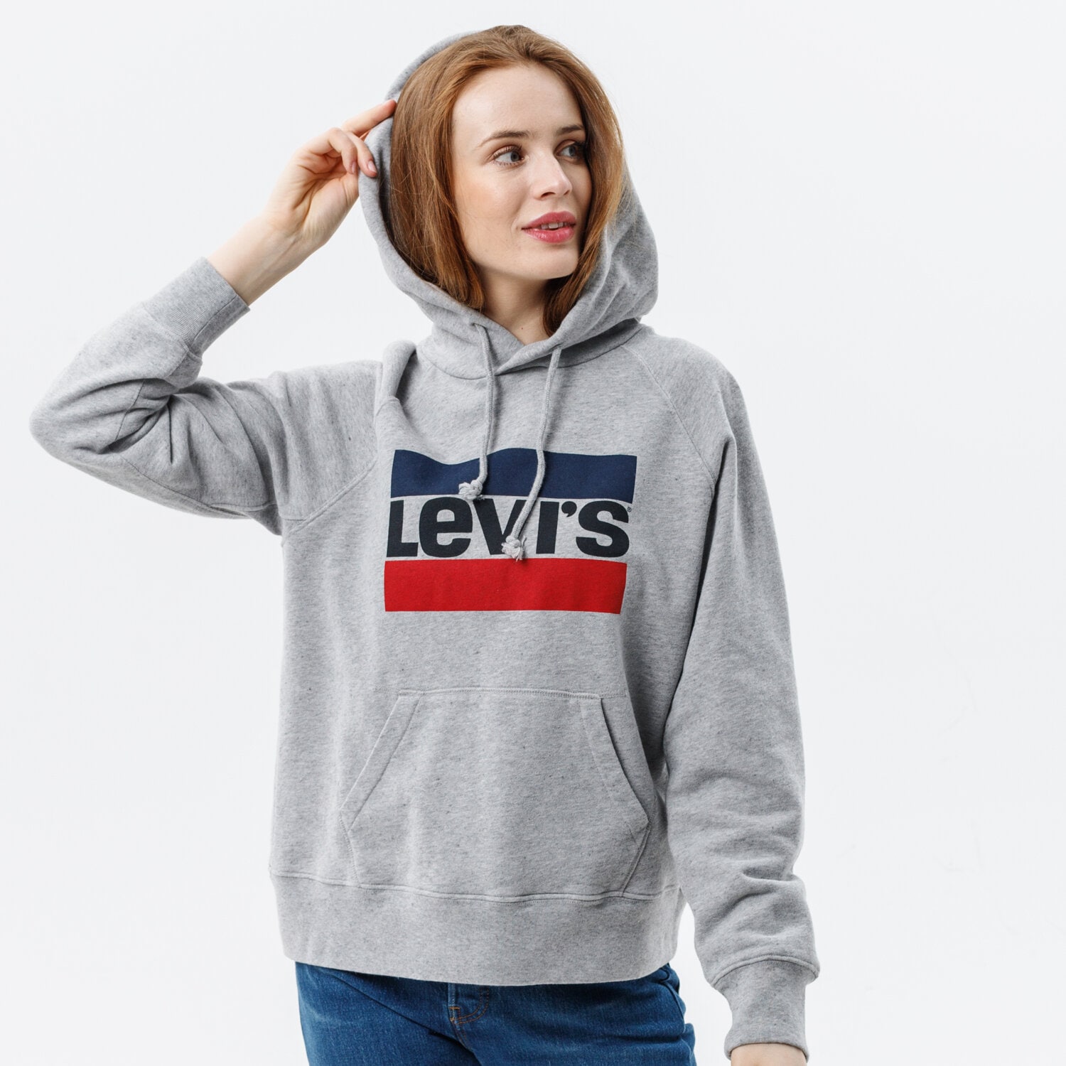 Bluza damska LEVI'S BLUZA Z KAPTUREM GRAPHIC SPORT HOODIE 35946-0000 SZARY