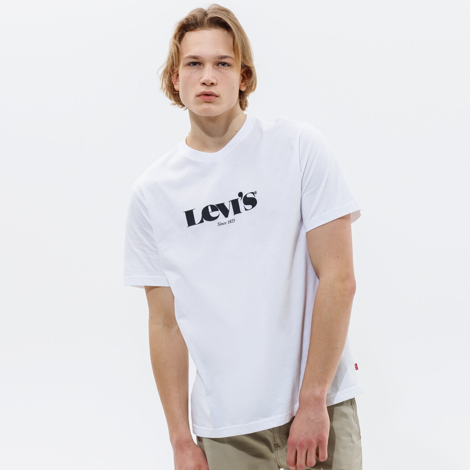 Koszulka, t-shirt sportowy męski LEVI'S T-SHIRT SS RELAXED FIT TEE 16143-0083 BIAŁY
