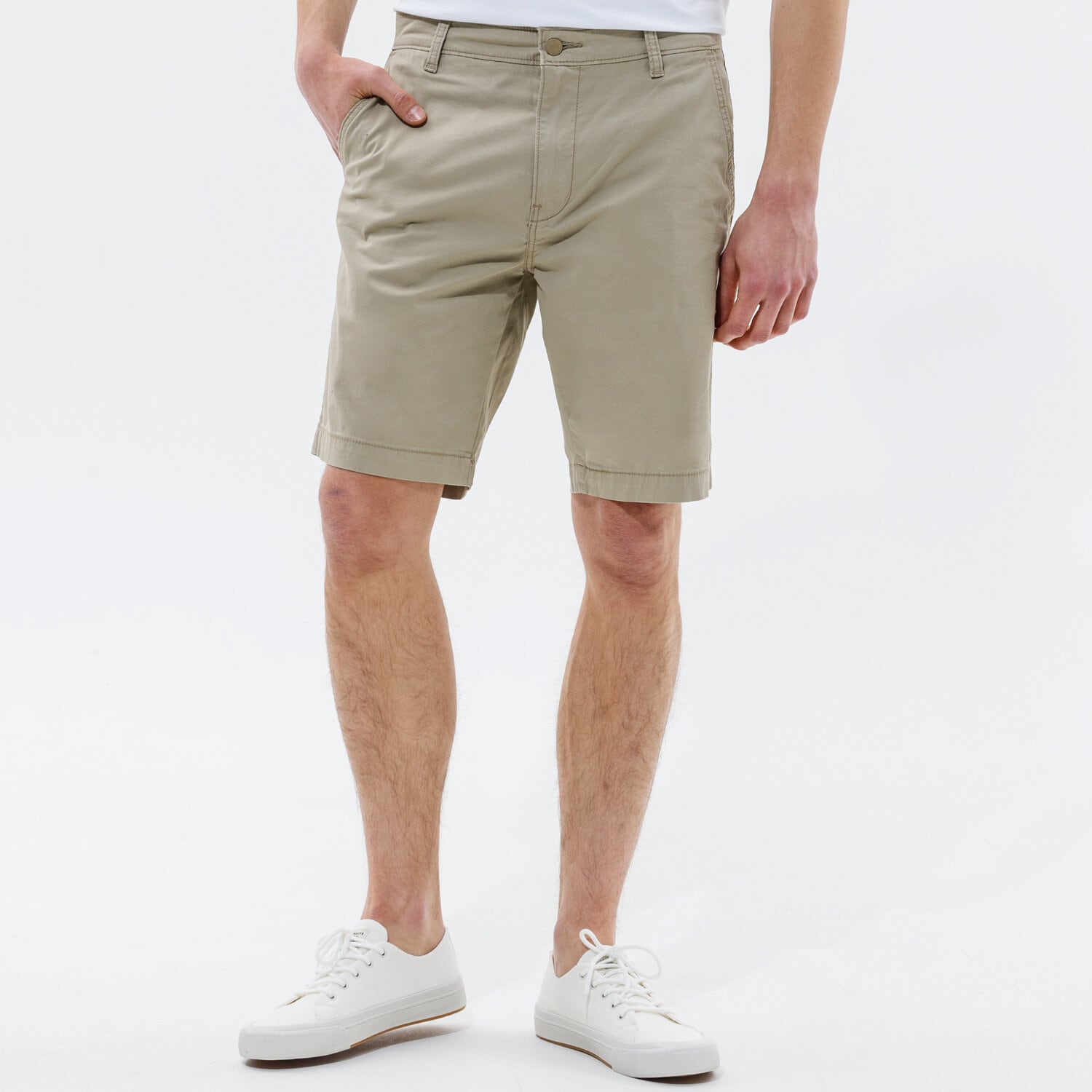 Krótkie spodenki, szorty męskie LEVI'S SZORTY XX CHINO TAPER 17202-0008 BEŻOWY