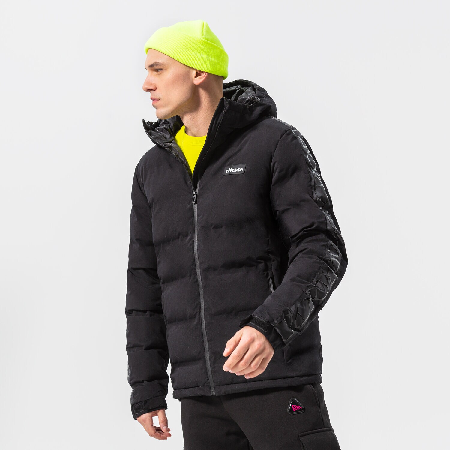 Kurtka zimowa męska ELLESSE KURTKA PUCHOWA BREATHARO JACKET BLK SHL13370011 CZARNY