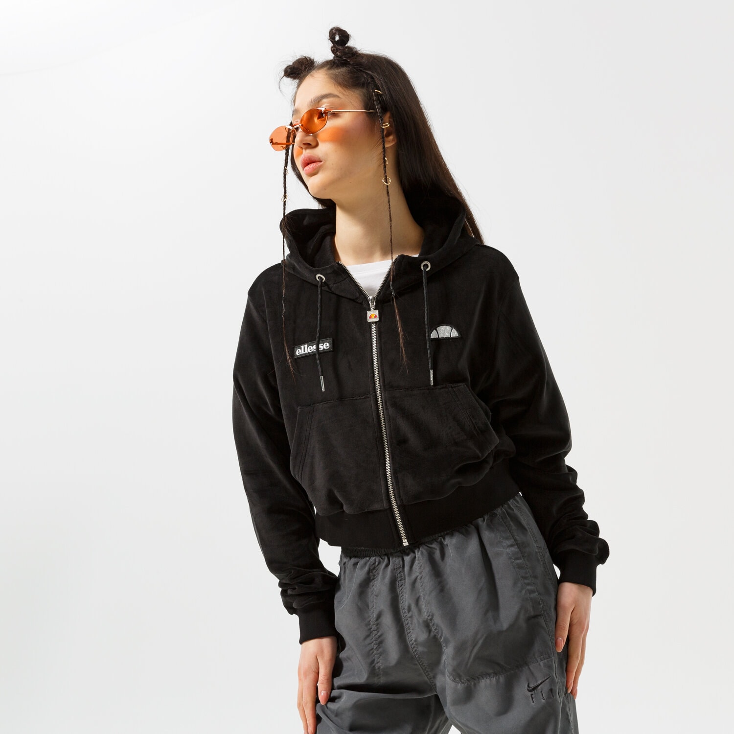 Bluza damska ELLESSE BLUZA Z KAPTUREM KIRSTEN CROP HOODY BLK SGL13420011 CZARNY