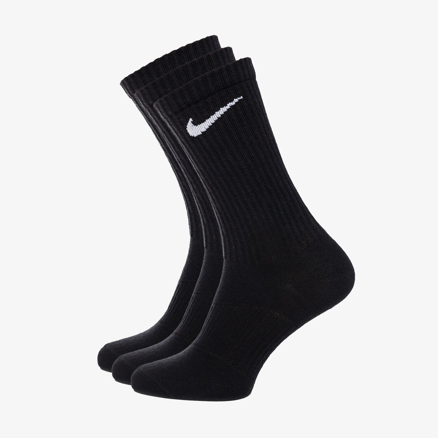 Skarpetki sportowe damskie NIKE SKARPETY 3PPK CREW LIGHT WEIGHT SX4704001 CZARNY
