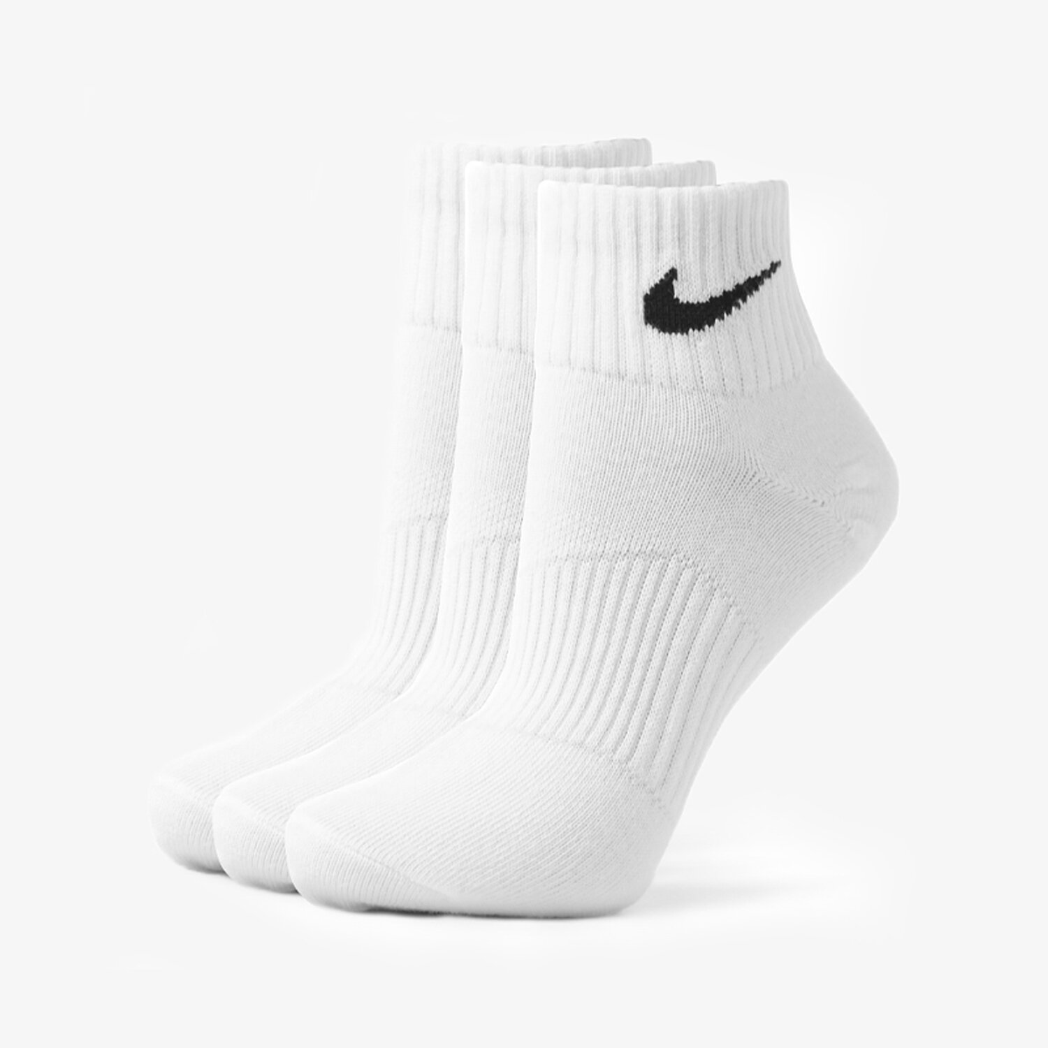 Skarpetki sportowe damskie NIKE SKARPETY 3PPK QUARTER WHITE SX4706-101 BIAŁY