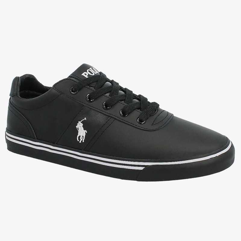 Buty sneakersy męskie POLO RL HANFORD BLACK/BLACK LEATHER 8161681803H2 CZARNY