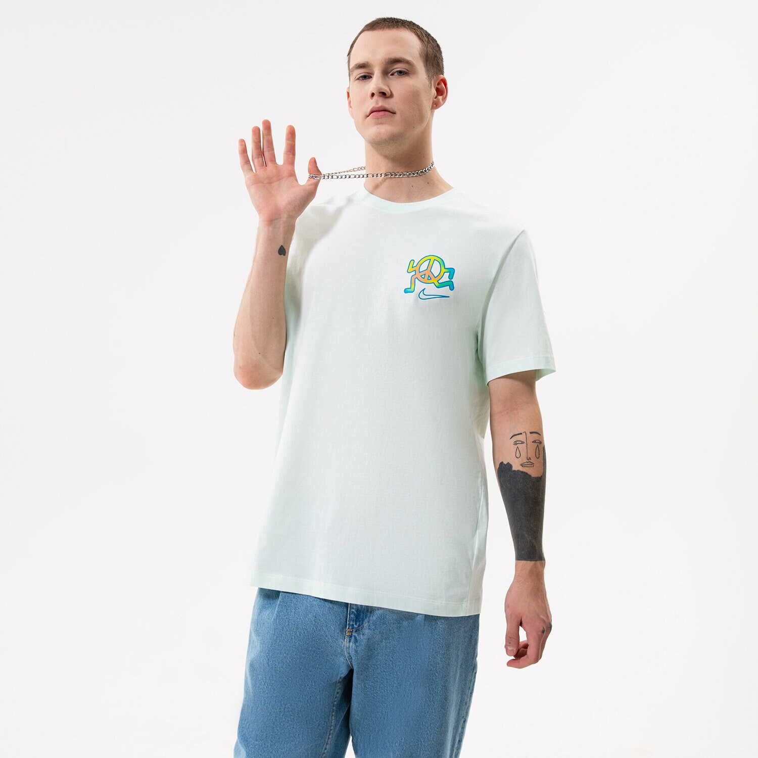 Koszulka, t-shirt sportowy męski NIKE T-SHIRT DQ1078 DQ1078-394 BIAŁY