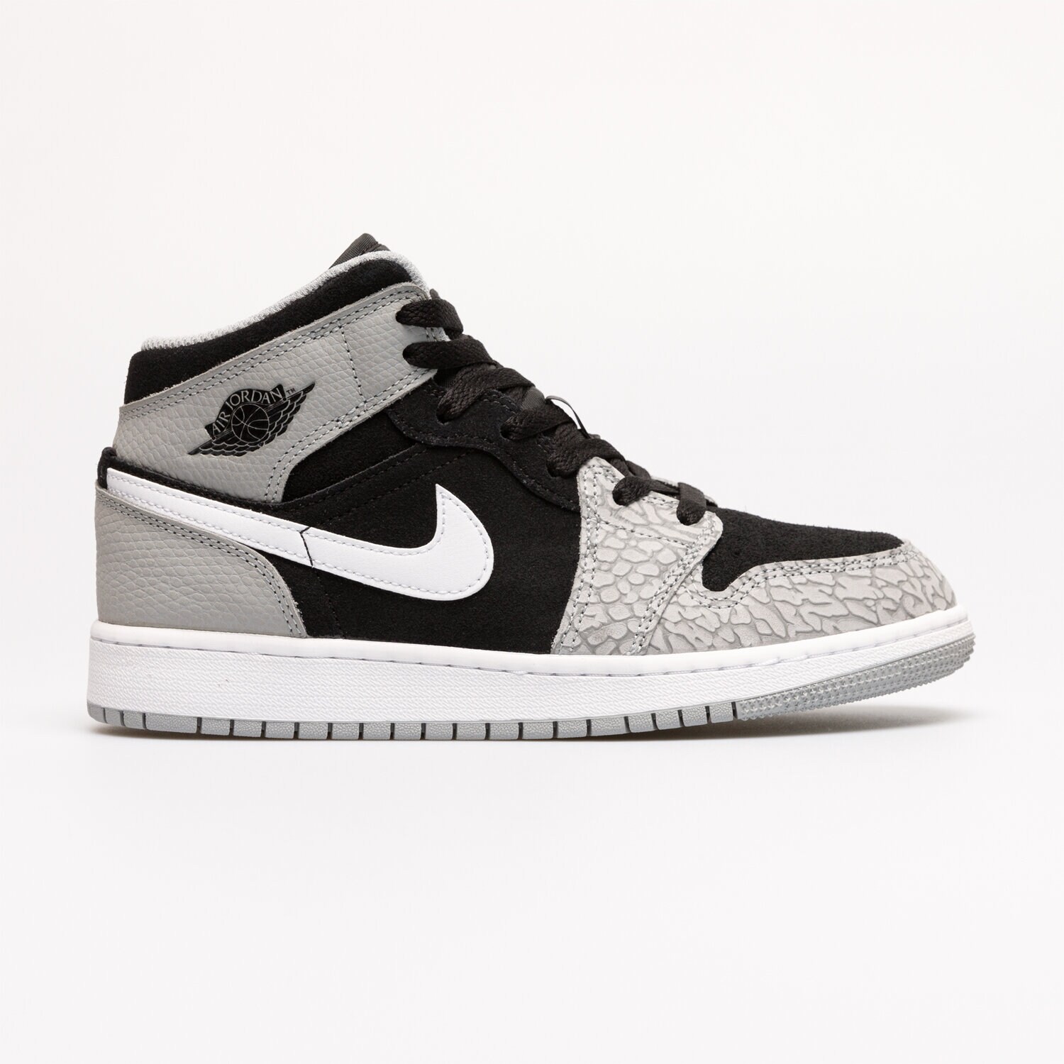 Buty sneakersy dla dzieci AIR JORDAN 1 MID SE (GS) DM6216-016 CZARNY