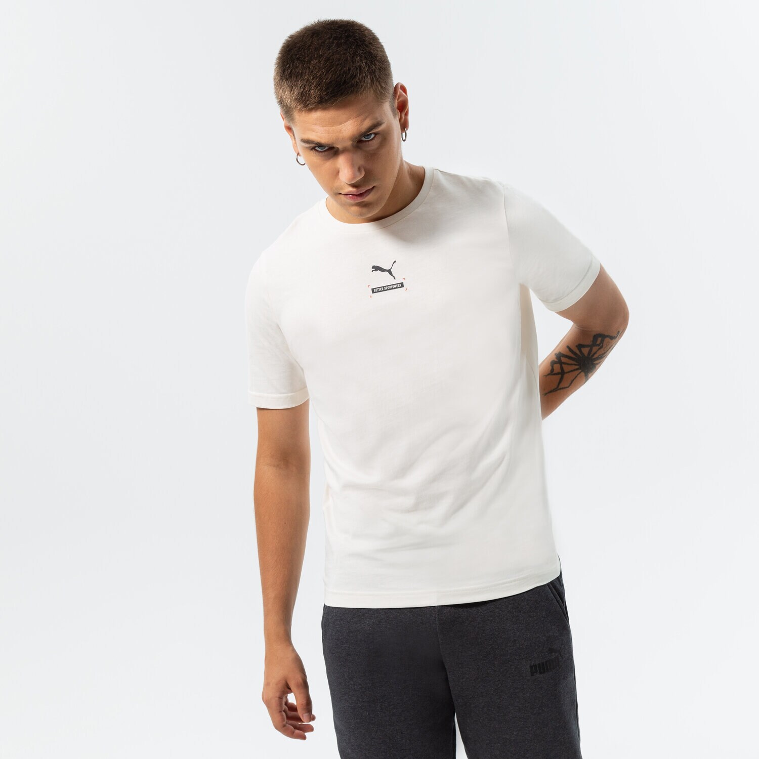 Koszulka, t-shirt sportowy męski PUMA T-SHIRT BETTER TEE 670030 99 BEŻOWY