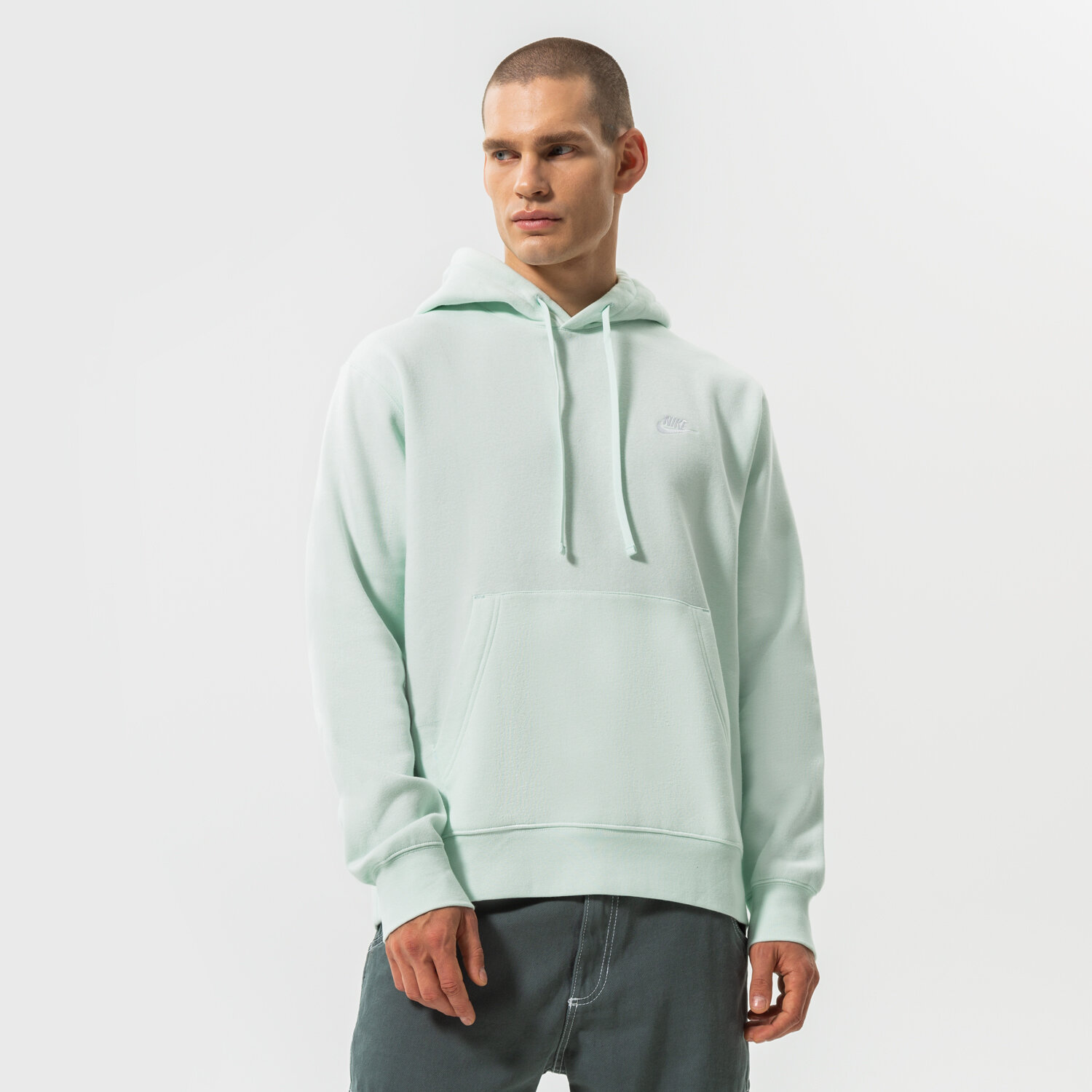 Bluza męska NIKE BLUZA Z KAPTUREM NIKE SPORTSWEAR CLUB FLEECE BV2654-394 NIEBIESKI