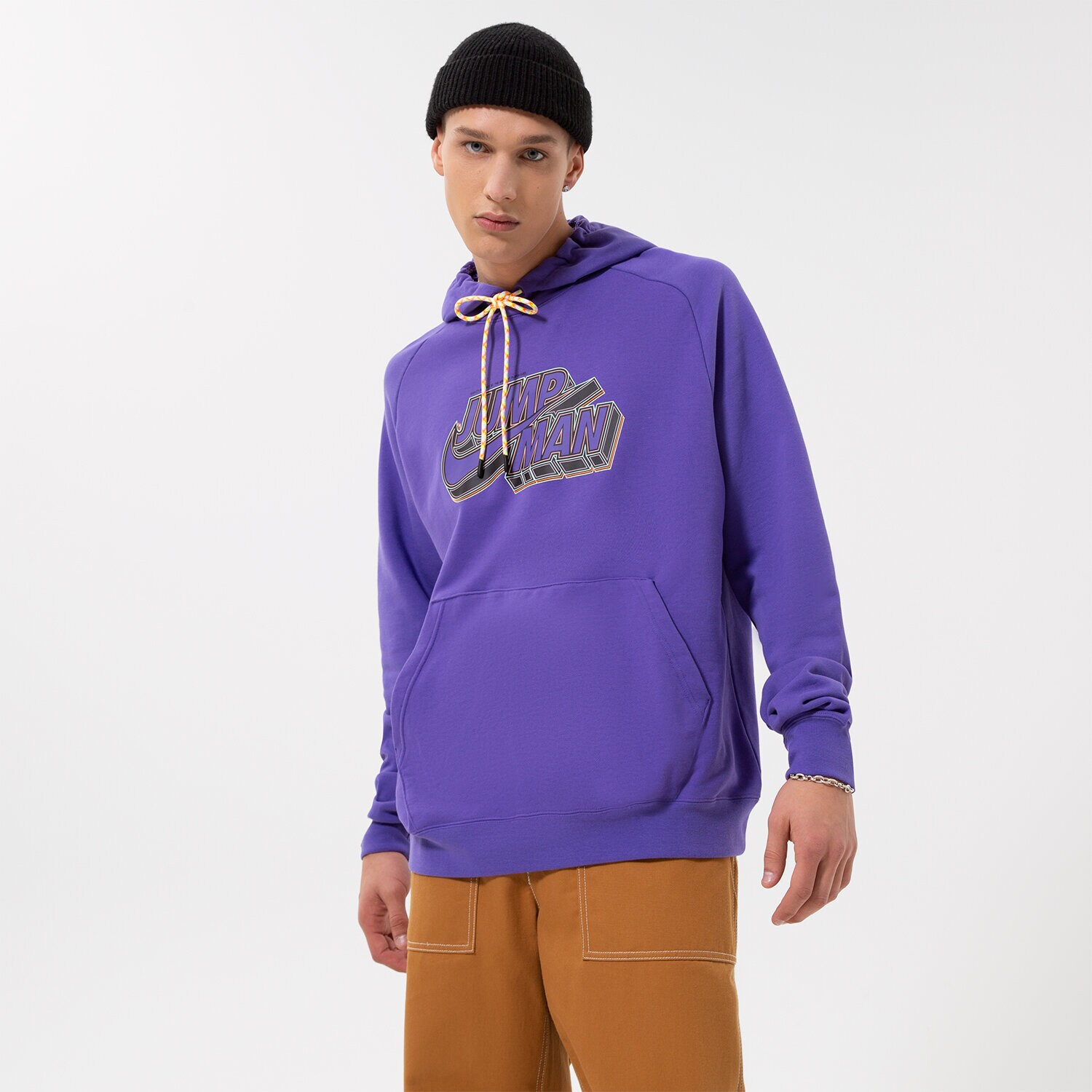 Bluza męska JORDAN BLUZA Z KAPTUREM DM1402-579 FIOLETOWY