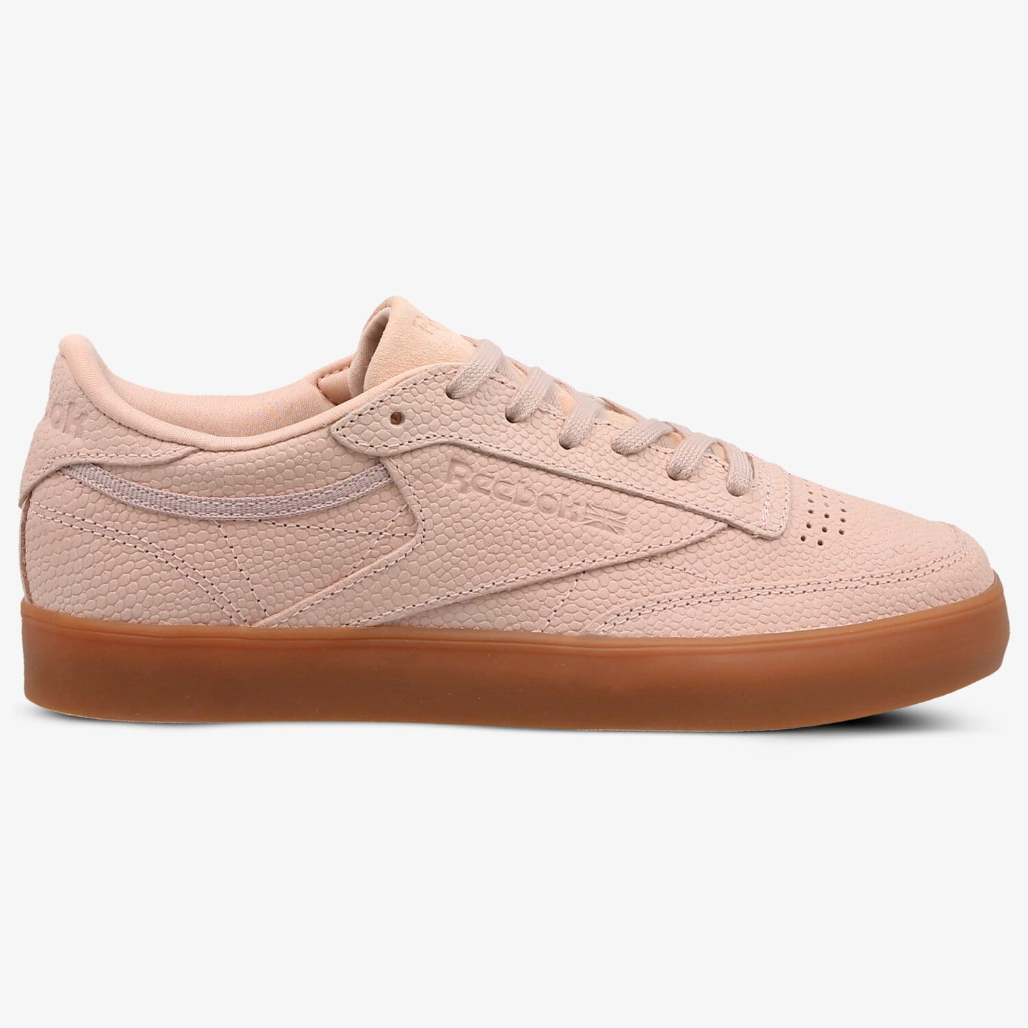 Buty sneakersy damskie REEBOK CLUB C 85 FVS PS DESERT DESERT DUST GUM CM9866 RÓŻOWY