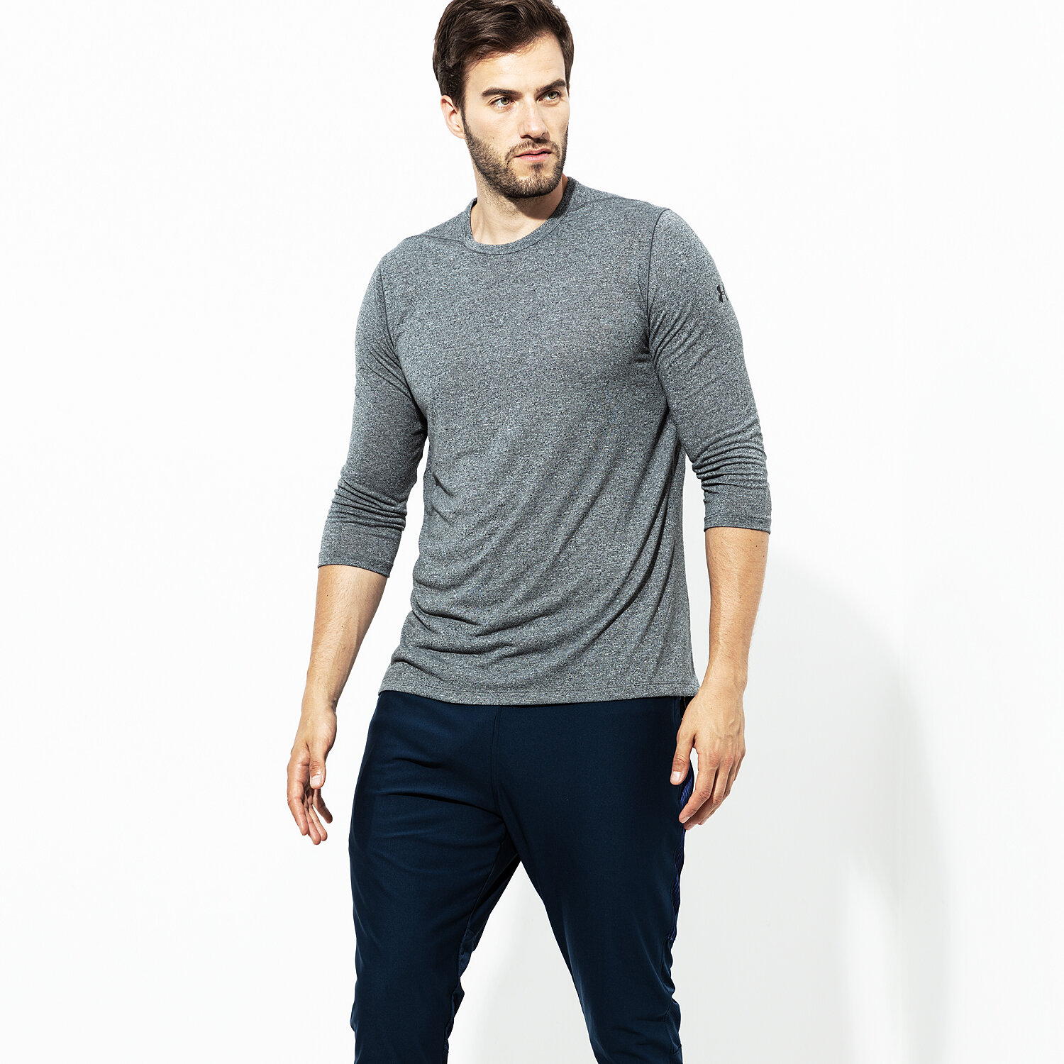 Koszulka, t-shirt sportowy męski UNDER ARMOUR T-SHIRT LS THREADBORNE UTILITY T NOV 1316202-001 CZARNY