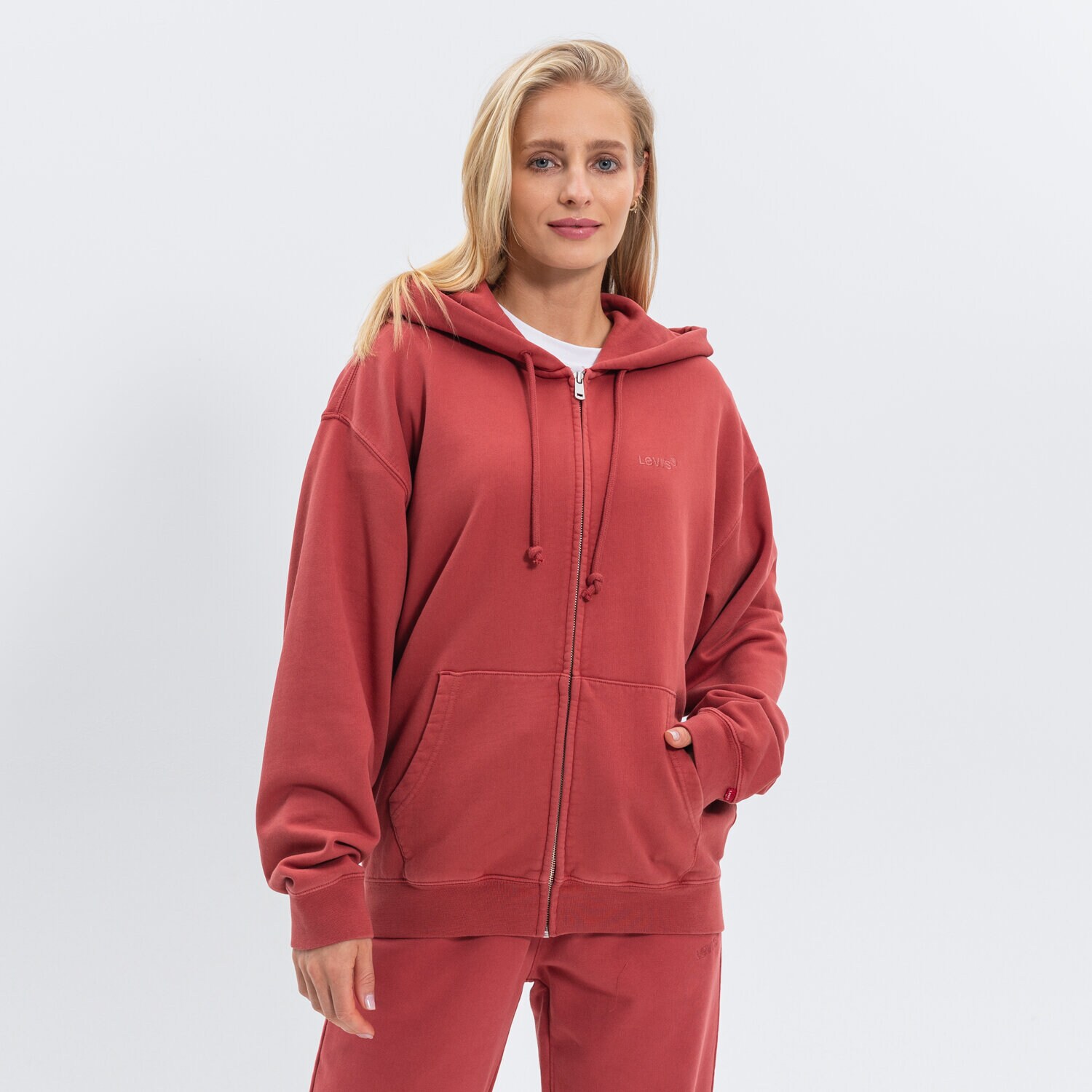 Bluza damska LEVI'S BLUZA RED TAB SWEATS ZIP HOODY A0924-0004 RÓŻOWY