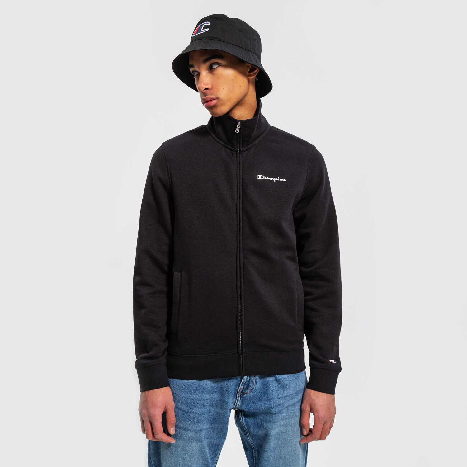 Bluza męska CHAMPION POLAR FULL ZIP SWEATSHIRT 214752KK001 CZARNY