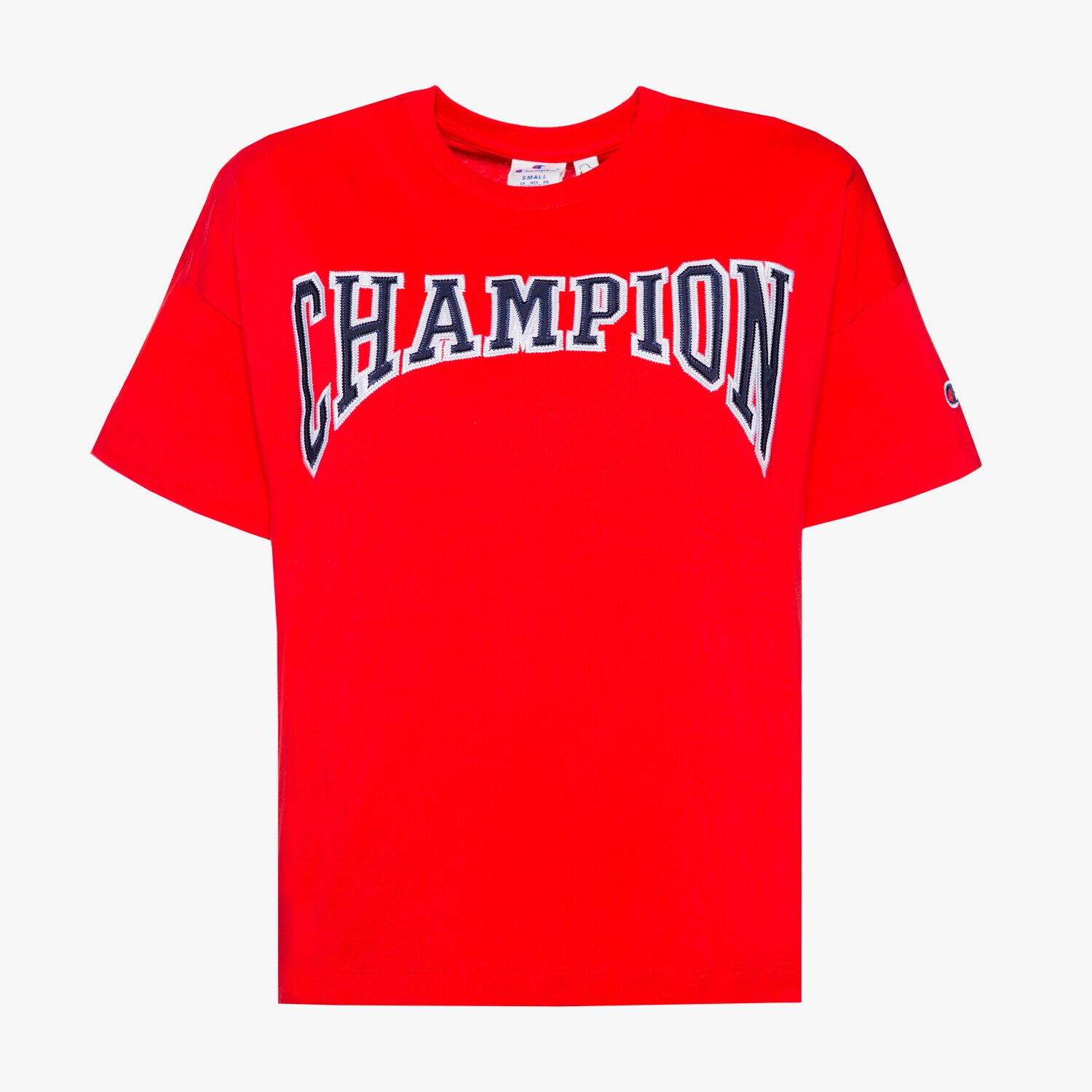 Koszulka, t-shirt damski CHAMPION T-SHIRT CREWNECK T-SHIRT 114526RS011 CZERWONY