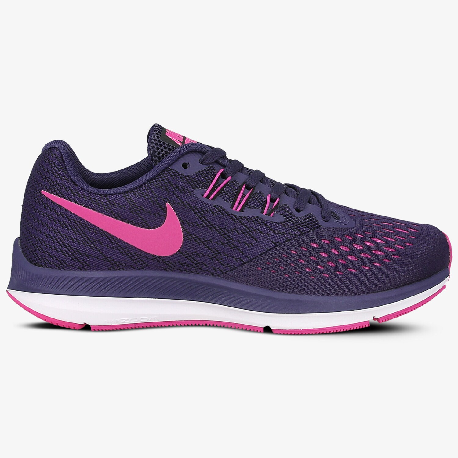 Buty sneakersy damskie NIKE WMNS ZOOM WINFLO 4 898485500 FIOLETOWY