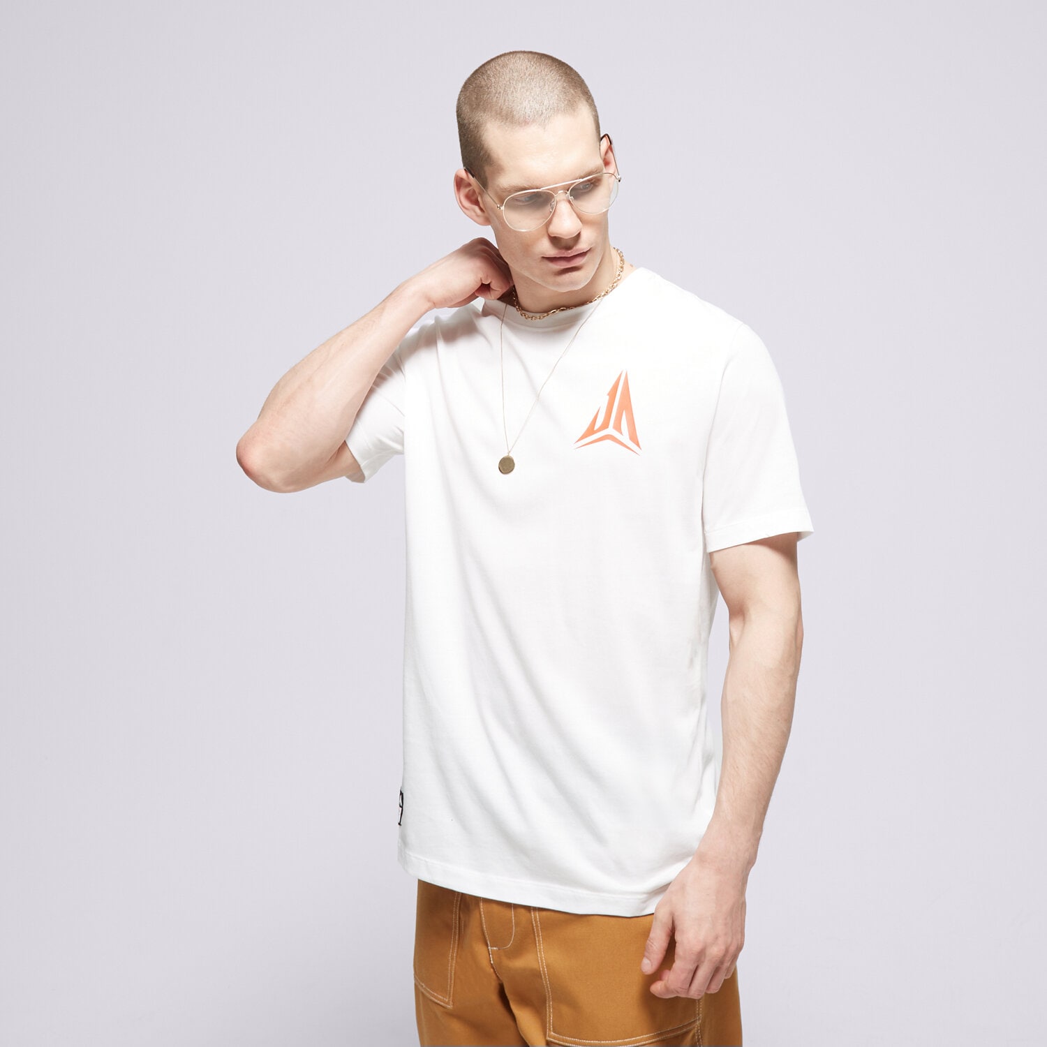 Koszulka, t-shirt sportowy męski NIKE T-SHIRT JA M NK DF TEE NBA FQ4910-100 BIAŁY