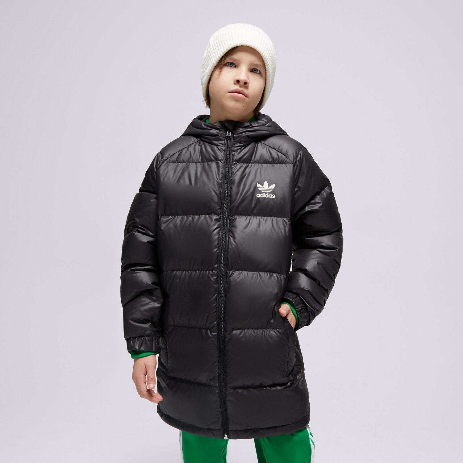 Dziecięca kurtka przejściowa (wiosenna/jesienna) ADIDAS KURTKA ZIMOWA ELO U H34567 CZARNY