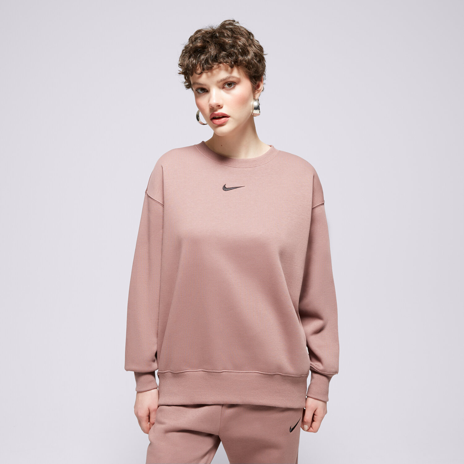 Bluza damska NIKE BLUZA W NSW PHNX FLC OS CREW DQ5733-208 BRĄZOWY
