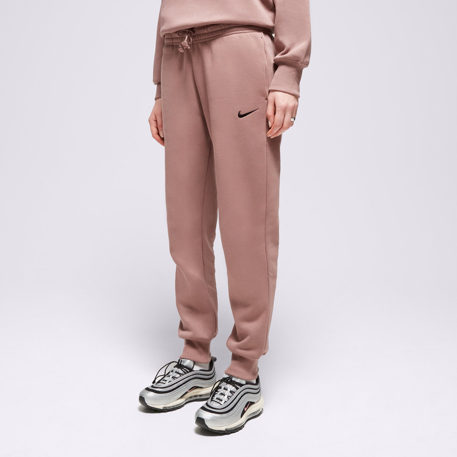 Spodnie sportowe damskie NIKE SPODNIE W NSW PHNX FLC MR PANT STD FZ7626-208 BRĄZOWY