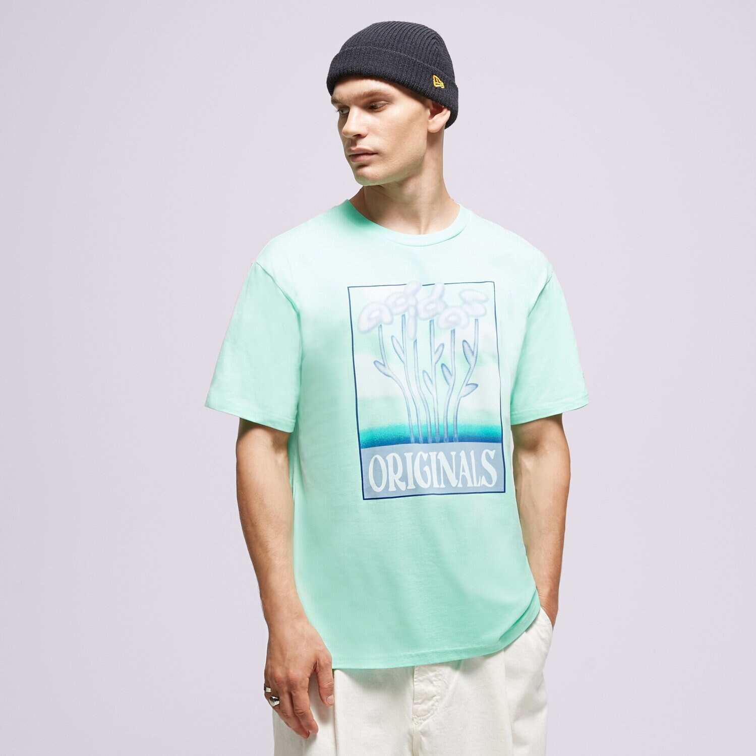 Koszulka, t-shirt sportowy męski ADIDAS T-SHIRT HC2110 HC2110 ZIELONY