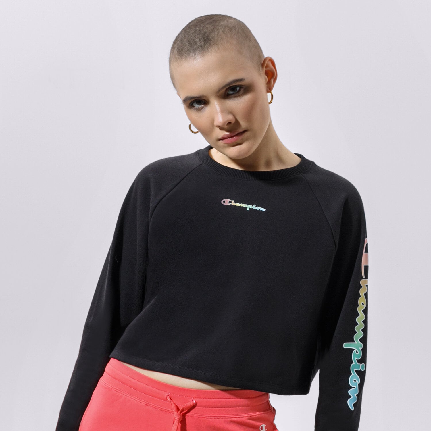 Bluza damska CHAMPION BLUZA CREWNECK SWEATSHIRT 114079KK001 CZARNY