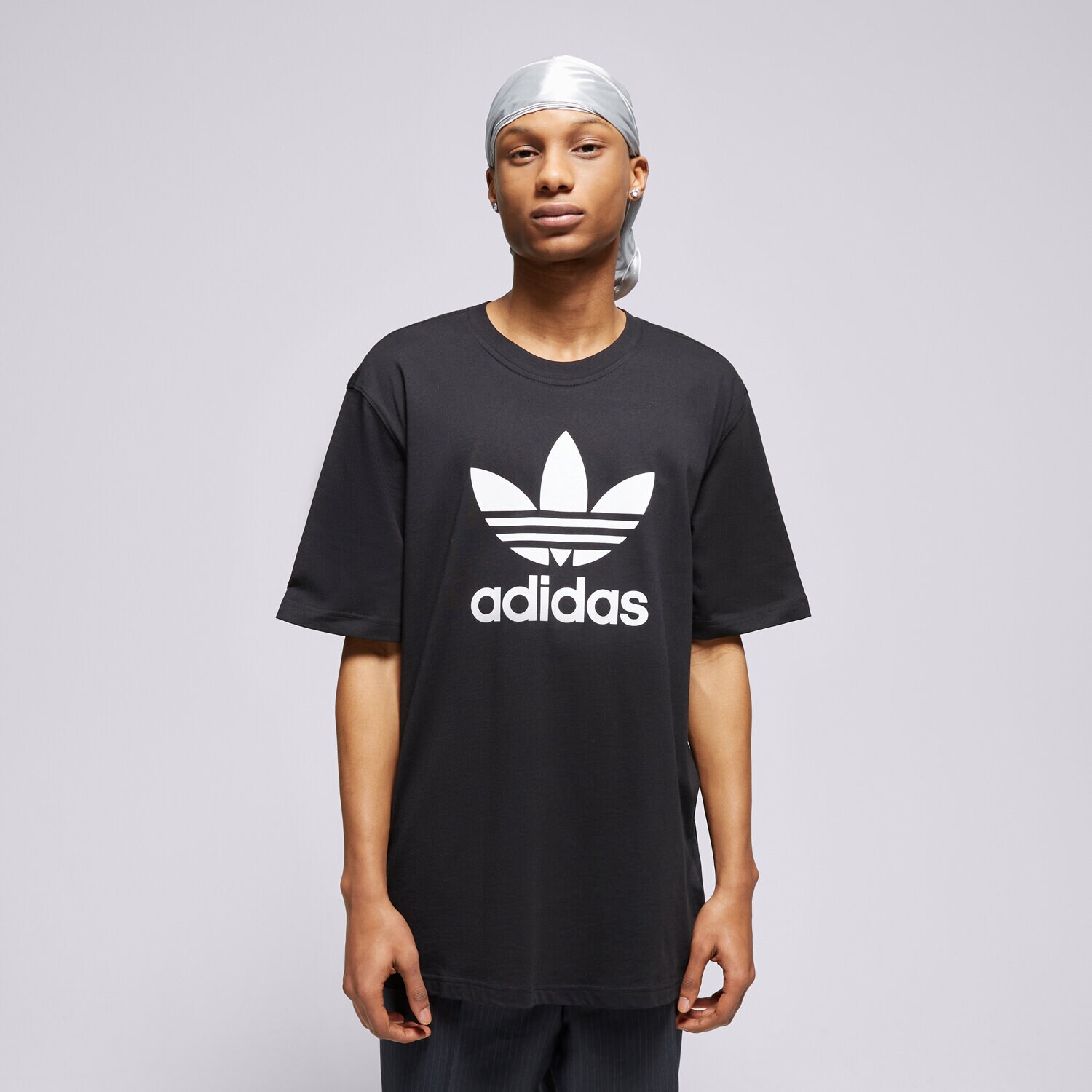 Koszulka, t-shirt sportowy męski ADIDAS T-SHIRT TREFOIL T-SHIRT IU2364 CZARNY