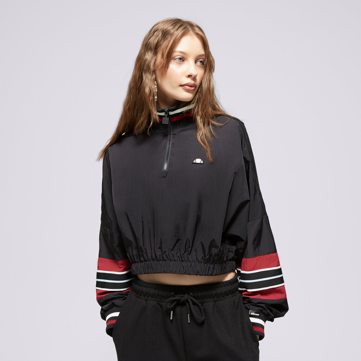 Bluza damska ELLESSE BLUZA ROZPINANA TAMMY CROP TRACK TOP BLK SGV20150011 CZARNY