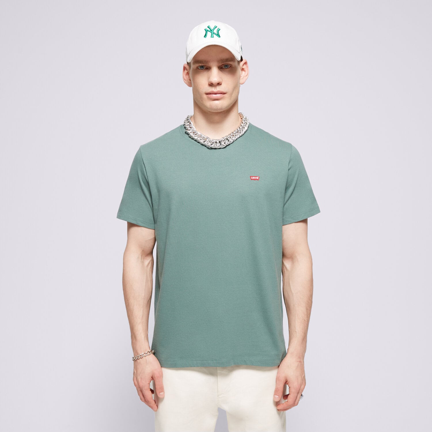 Koszulka, t-shirt sportowy męski LEVI'S T-SHIRT SS ORIGINAL HM TEE GREENS 56605-0202 ZIELONY