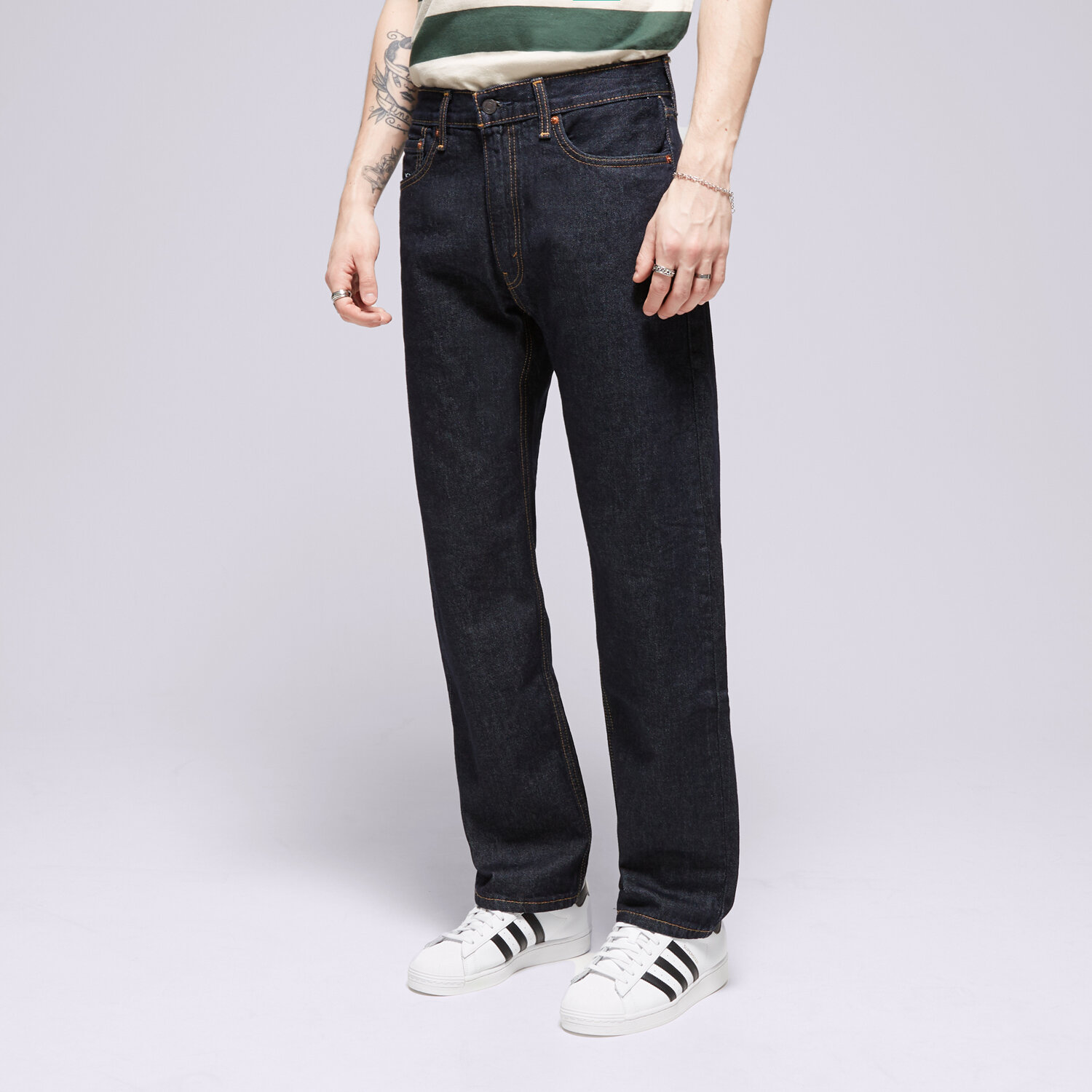 Spodnie sportowe męskie LEVI'S SPODNIE 555 96 RELAXED STRAIGHT DARK INDIGO A7223-0004 CZARNY