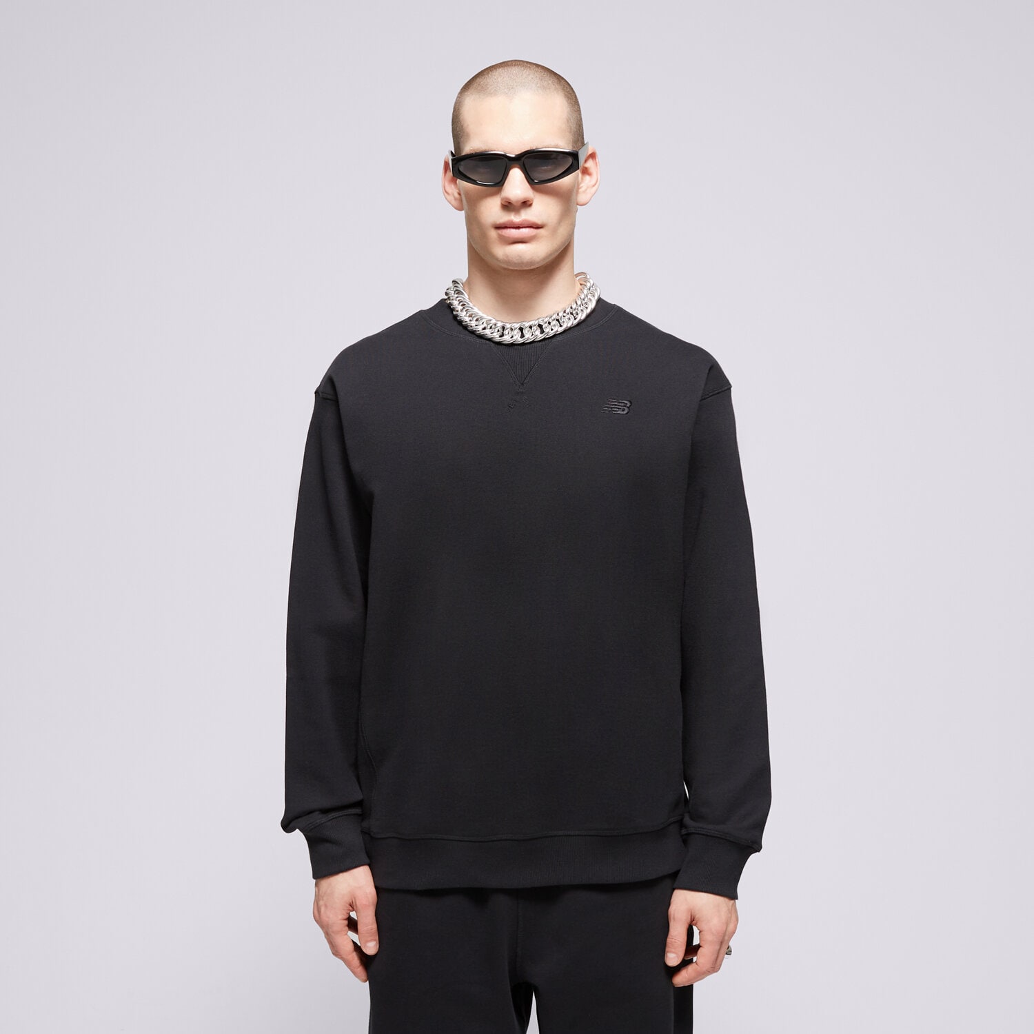 Bluza męska NEW BALANCE BLUZA ATHLETICS FRENCH TERRY CREW MT41506BK CZARNY