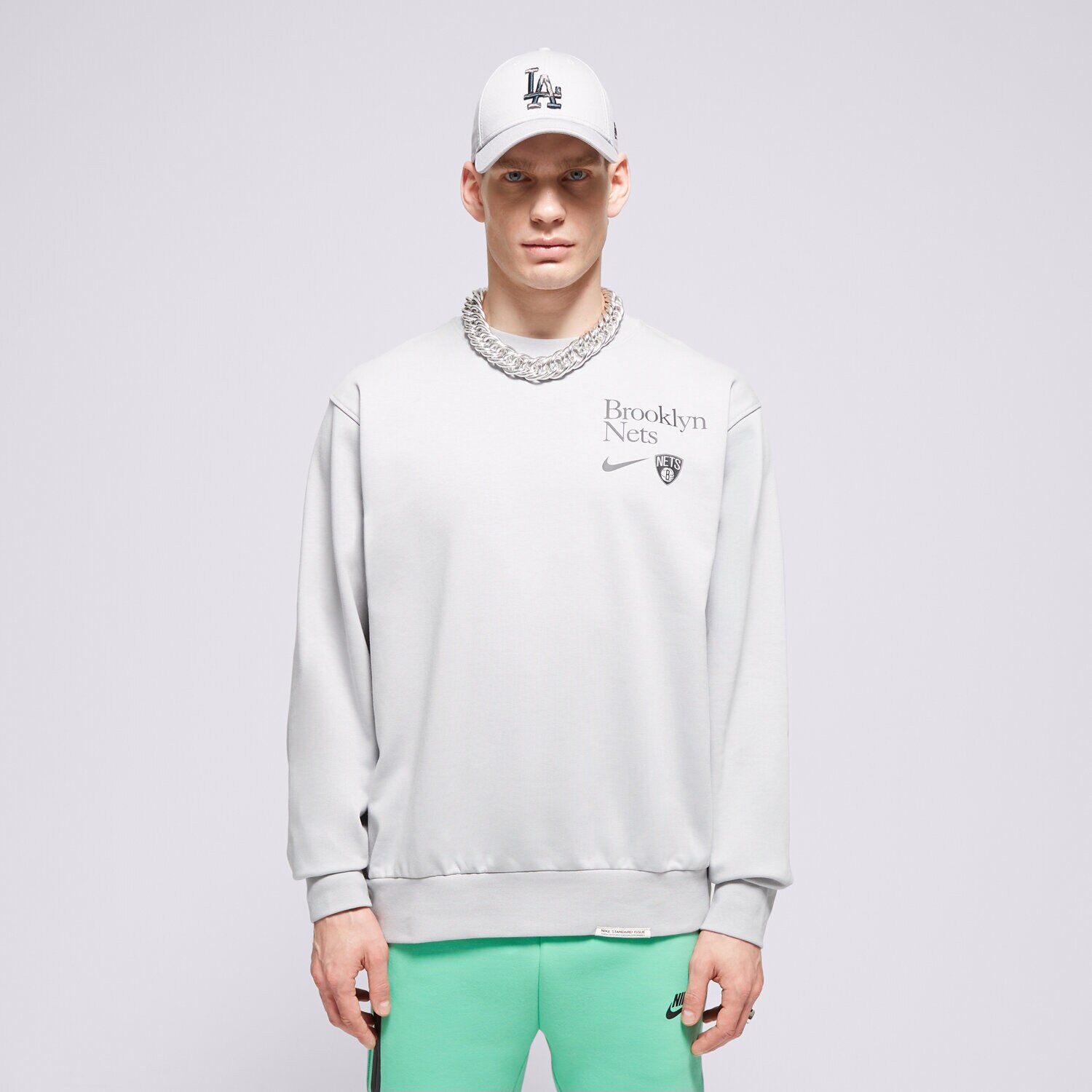 Bluza męska NIKE BLUZA BKN MNK DF STD ISS CRW CTS GX NBA FD8645-007 SZARY