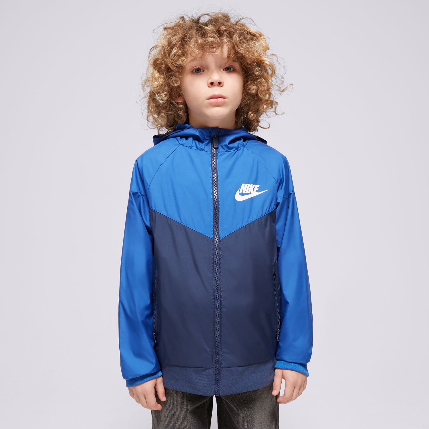 Dziecięca kurtka przejściowa (wiosenna/jesienna) NIKE KURTKA K NSW WR HD JKT SSNL BOY FN8757-480 NIEBIESKI