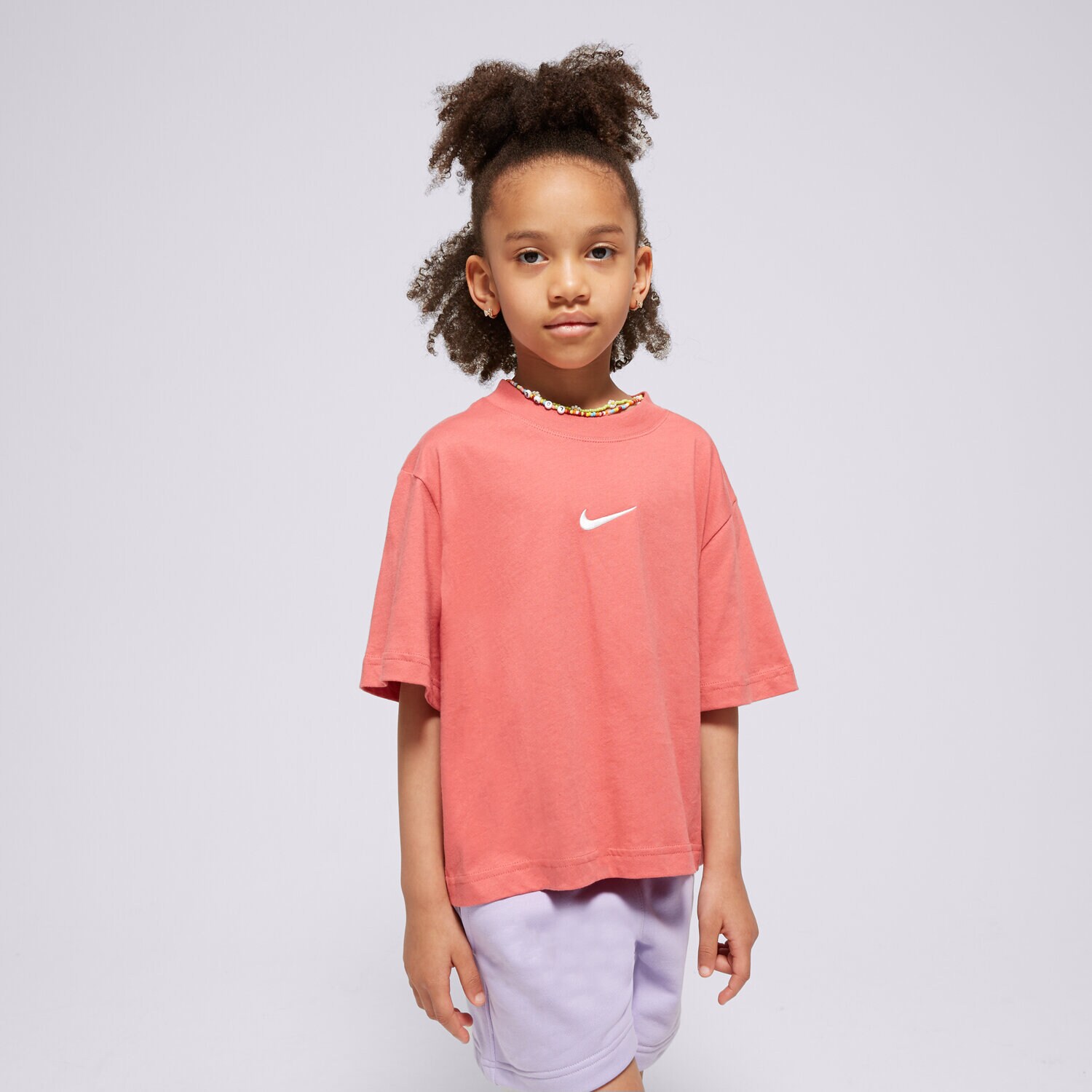 Koszulka, t-shirt dla dzieci NIKE T-SHIRT SPORTSWEAR GIRL DH5750-655 KORALOWY