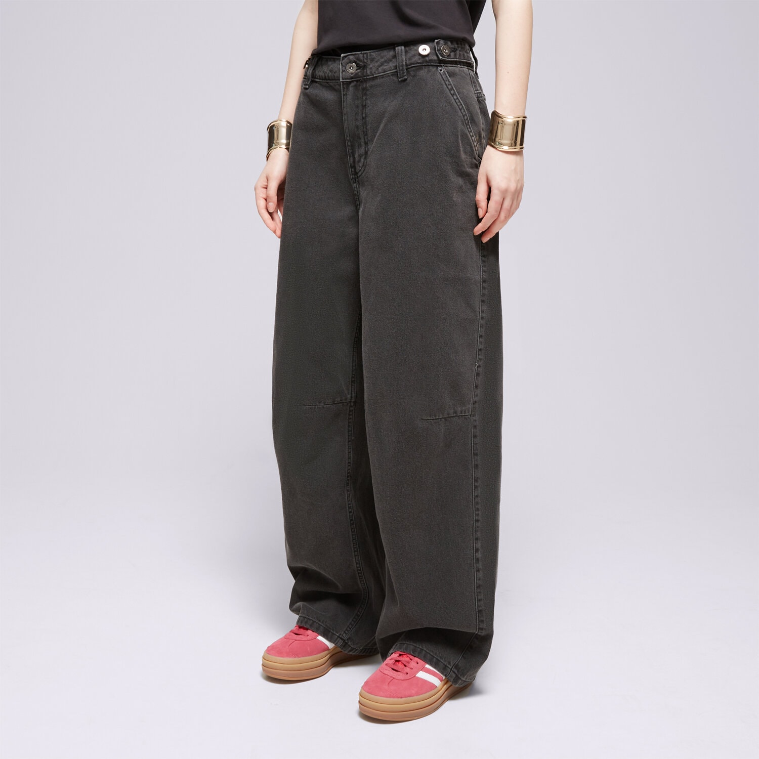 Spodnie sportowe damskie VANS SPODNIE CURBSIDE PANT VN000FVHBLK1 CZARNY