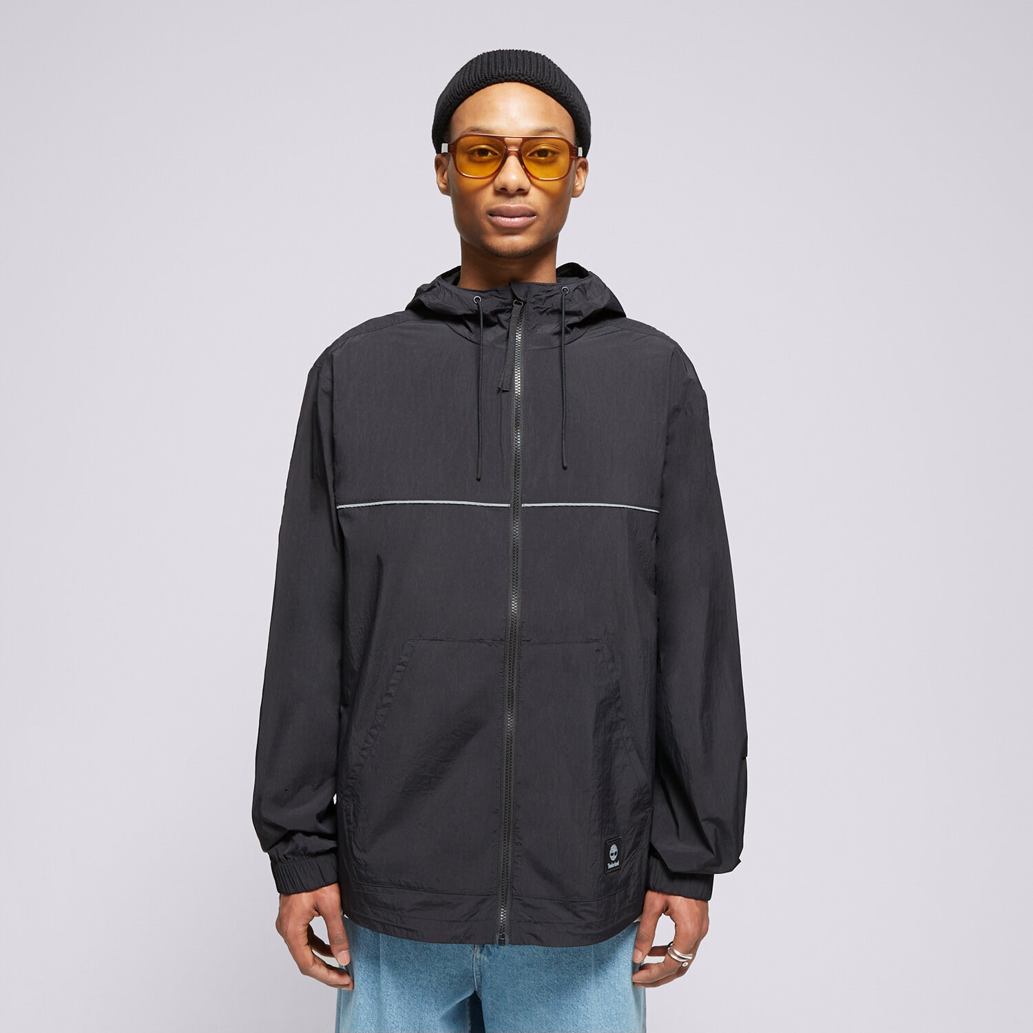 Kurtka wiosenna / jesienna męska TIMBERLAND KURTKA WINDBREAKER FULL-ZIP JACKET TB0A5REX0011 CZARNY