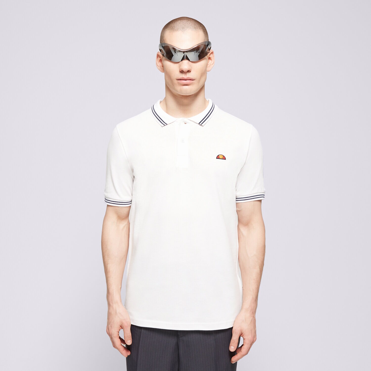 Koszulka, t-shirt sportowy męski ELLESSE POLO ROOKIE POLO WHT SHR20724908 BIAŁY