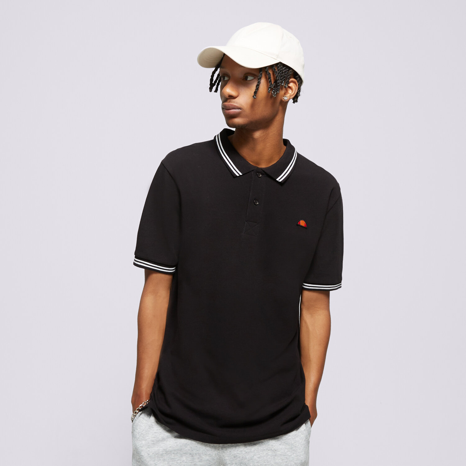 Koszulka, t-shirt sportowy męski ELLESSE POLO ROOKIE POLO BLK SHR20724011 CZARNY